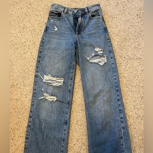 garage wide leg jeans
